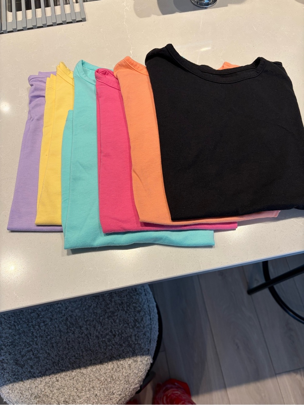 Place Kids Short Sleeve Tees - Black, Orange, Pink, Aqua, Yellow, Lavender